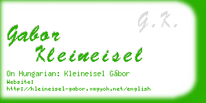 gabor kleineisel business card