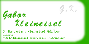 gabor kleineisel business card